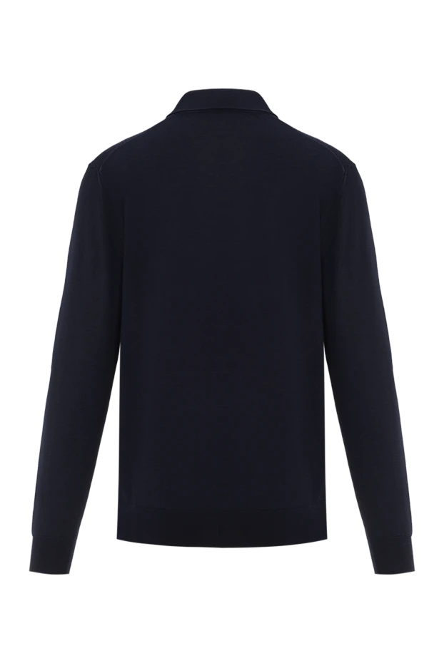 Corneliani knitted blue polo with long sleeves made of wool 189208 - photo 2