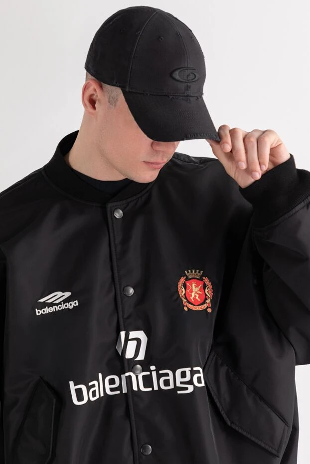 Balenciaga men's sports loop icon cargo cap in black 189290 - photo 2