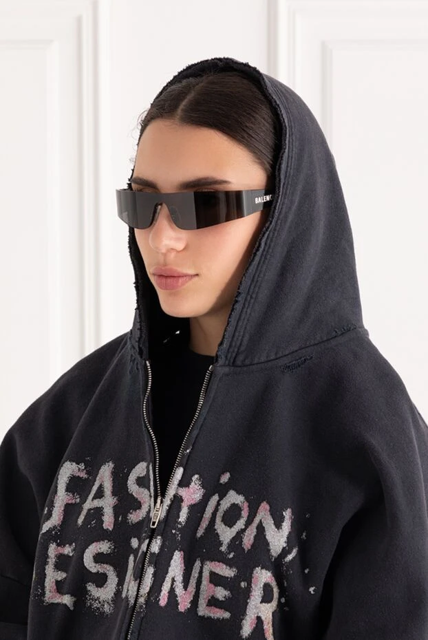 Balenciaga mono rectangle black sunglasses 189301 - photo 2