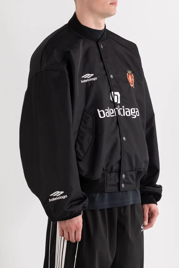 Balenciaga mens black varsity football jacket 189329 - photo 3