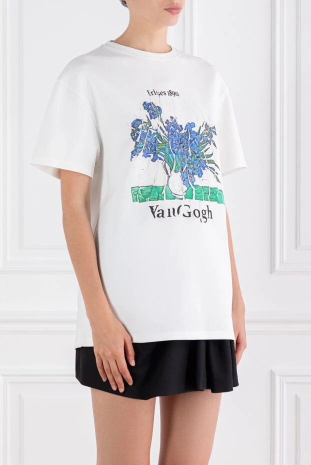 Loewe white cotton blend t-shirt with van gogh print 189355 - photo 3