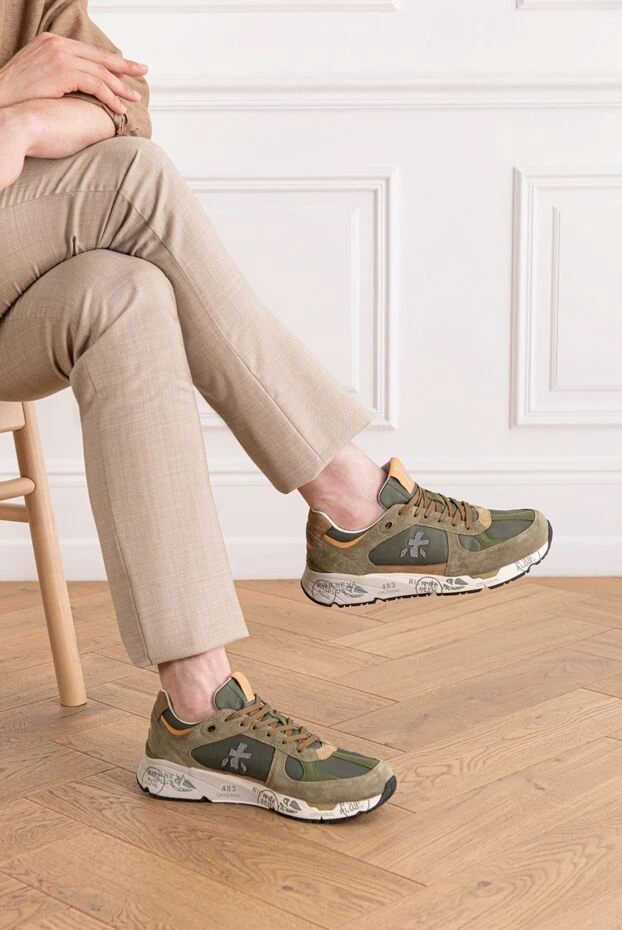 Premiata vintage mase sneakers green mens 189387 - photo 2