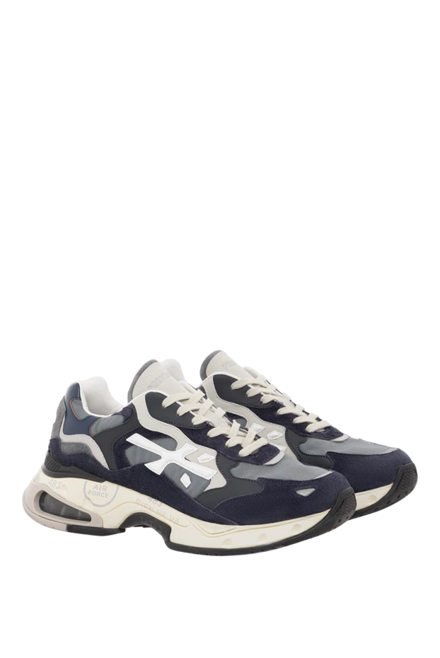 Premiata кроссовки sharky из инновационных материалов синие мужские 189389 - фото 3