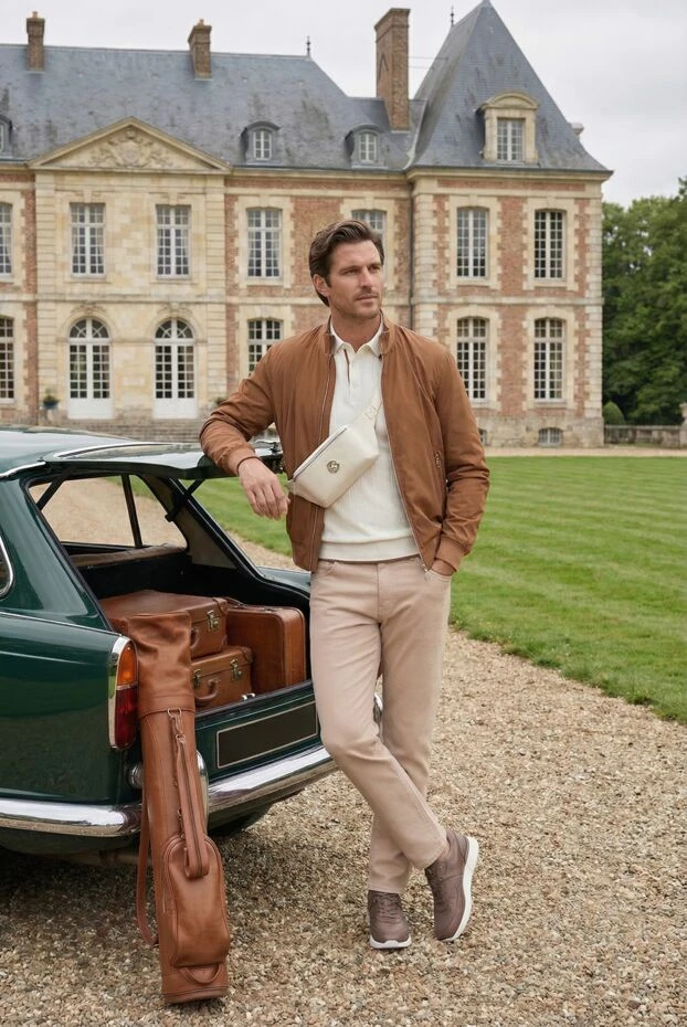 Seraphin lightweight bomber jacket for men, caramel color 189555 - photo 2