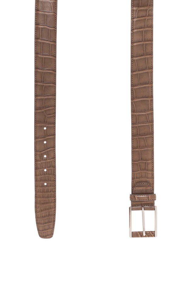 Cesare di Napoli brown men's belt made of genuine alligator leather 189574 - photo 3