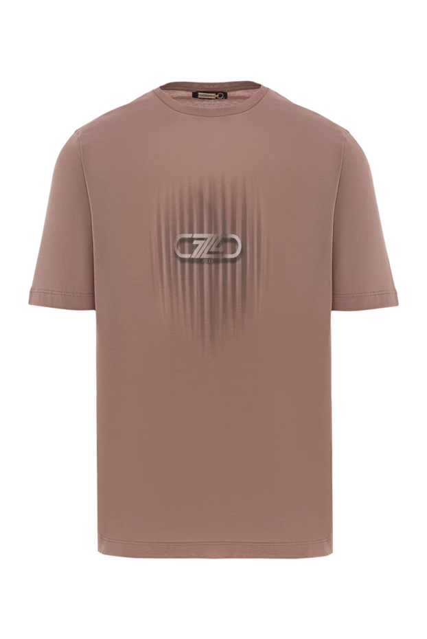 Zilli coffee-colored t-shirt with brand logo 189597 - photo 1