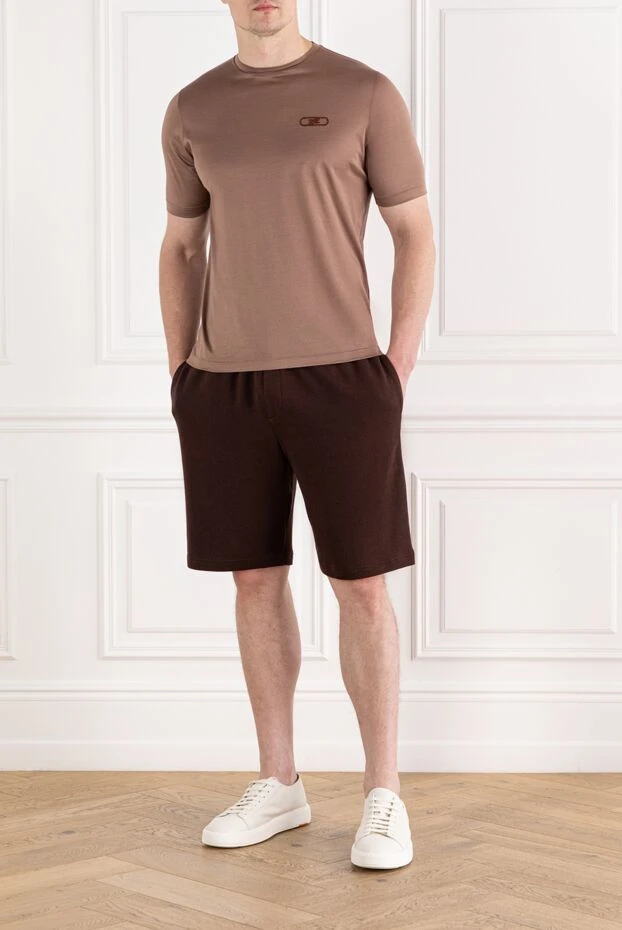 Zilli basic brown t-shirt with contrasting branding 189598 - photo 2