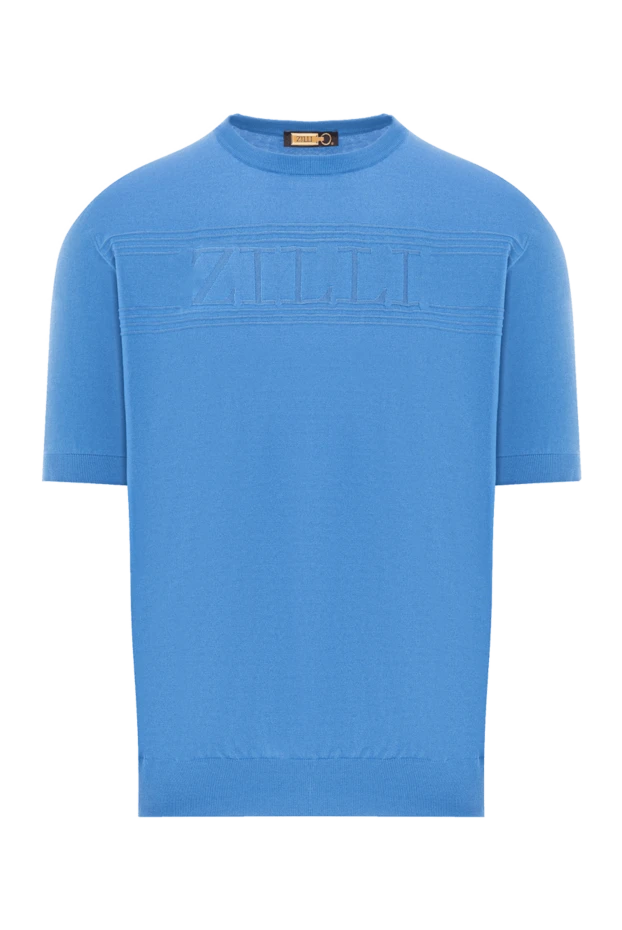 Zilli bright blue jumper with textured logo on the chest 189620 - photo 1