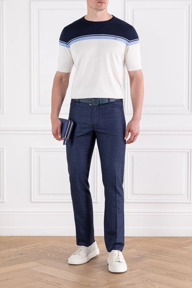 Zilli short sleeve nautical jumper with colourful inserts 189621 - photo 2