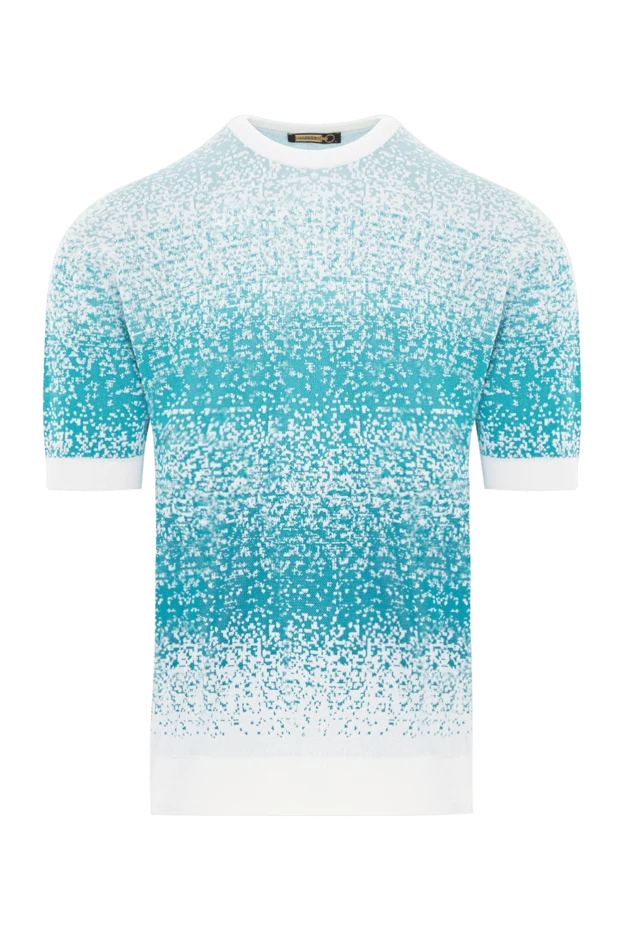 Zilli short sleeve jumper with gradient effect in turquoise and white 189623 - photo 1