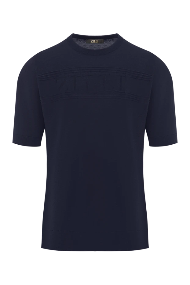 Zilli dark blue jumper with embroidered logo on the chest 189624 - photo 1