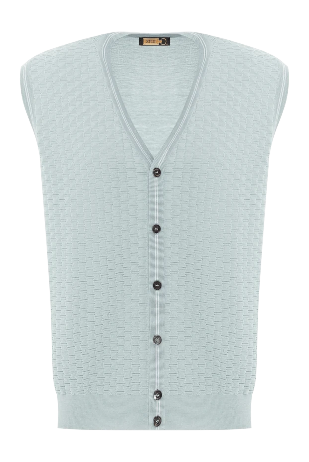 Zilli knitted light green vest with relief knitting and contrasting strip 189626 - photo 1