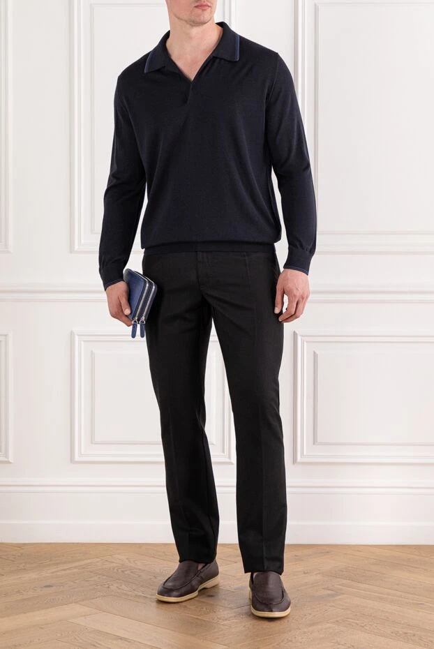 Zilli polo shirt made of wool, silk and cashmere with a soft open collar 189629 - photo 2