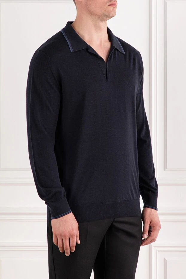 Zilli polo shirt made of wool, silk and cashmere with a soft open collar 189629 - photo 3