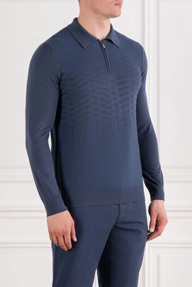 Zilli polo shirt with textured pattern and zip fastening 189631 - photo 3