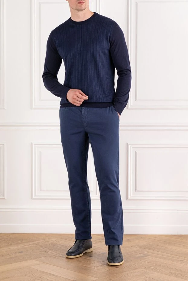 Zilli textured striped knit sweater with smooth sleeves 189639 - photo 2