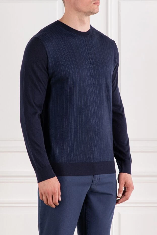 Zilli textured striped knit sweater with smooth sleeves 189639 - photo 3