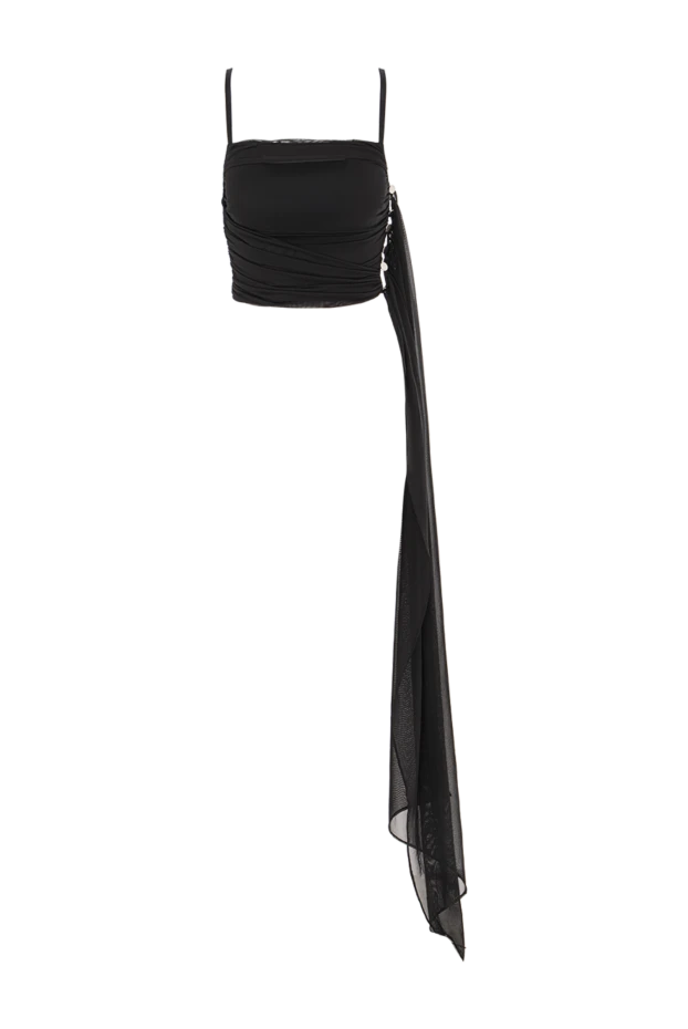 Khela топ magnet of scandal із сітки насиченого чорного кольору з сітчастим подолом збоку 189698 - фото 1