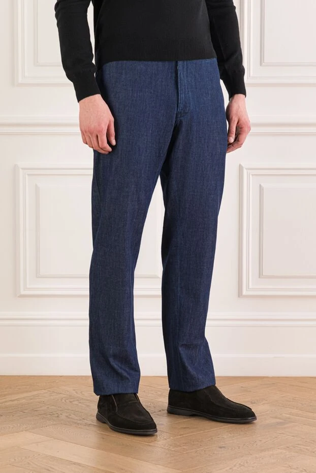 Scissor Scriptor jeans of a universal cut without washing with neat back pockets 189702 - photo 3