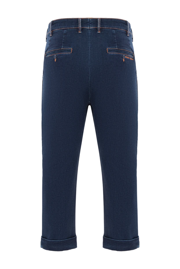 Scissor Scriptor джинсы мужские с защипами и отворотами из плотного тёмного денима 189703 - фото 2