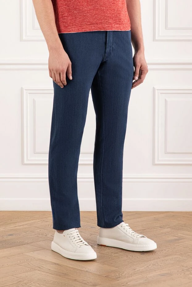 Scissor Scriptor textured jeans in deep blue with accent back pockets 189714 - photo 3
