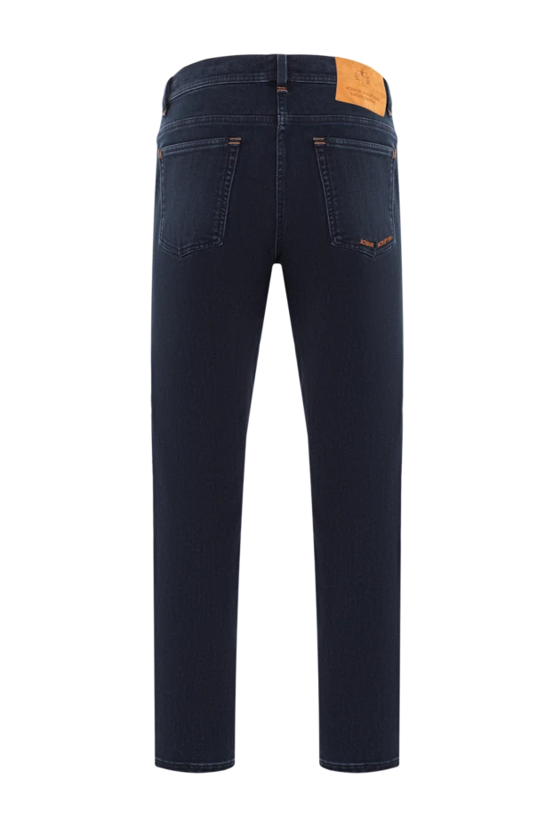 Scissor Scriptor джинсы тёмно-синие с контрастной вышивкой и оранжевой фурнитурой 189722 - фото 2