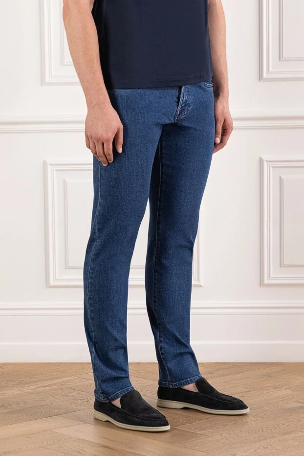 Scissor Scriptor jeans with orange accents and embroidered logo on the waistband 189726 - photo 3