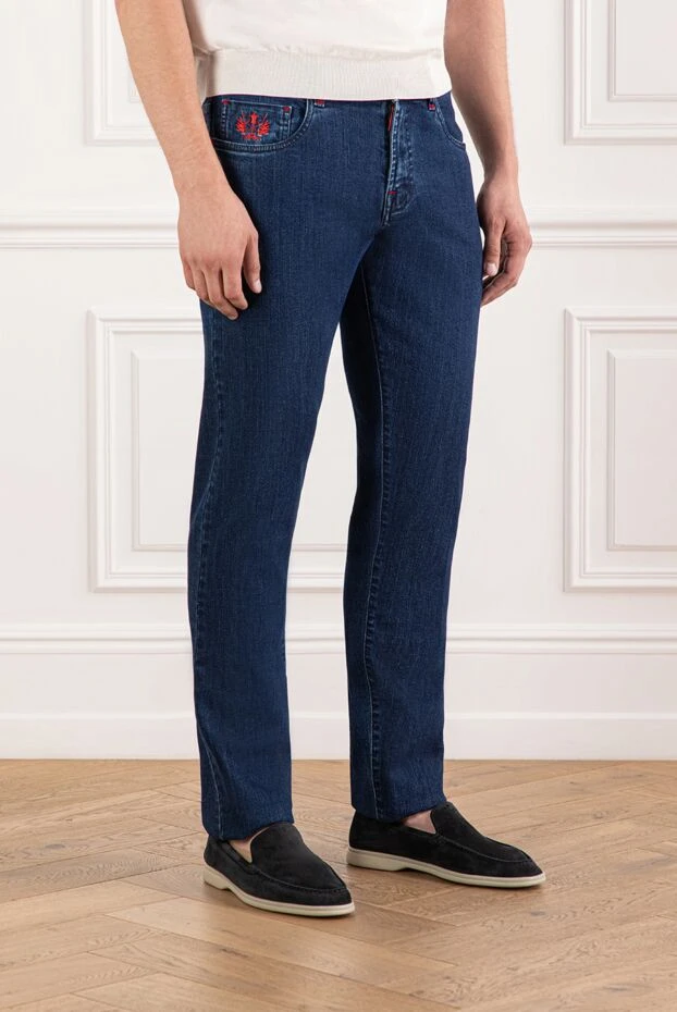 Scissor Scriptor blue jeans with contrasting red fittings 189729 - photo 3