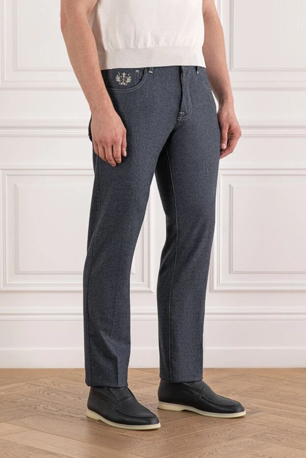 Scissor Scriptor warm jeans made of thick fabric with branded embroidery on the pocket 189741 - photo 3