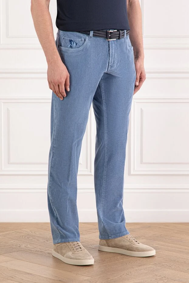 Scissor Scriptor basic blue cotton jeans with logo on the pocket 189743 - photo 3