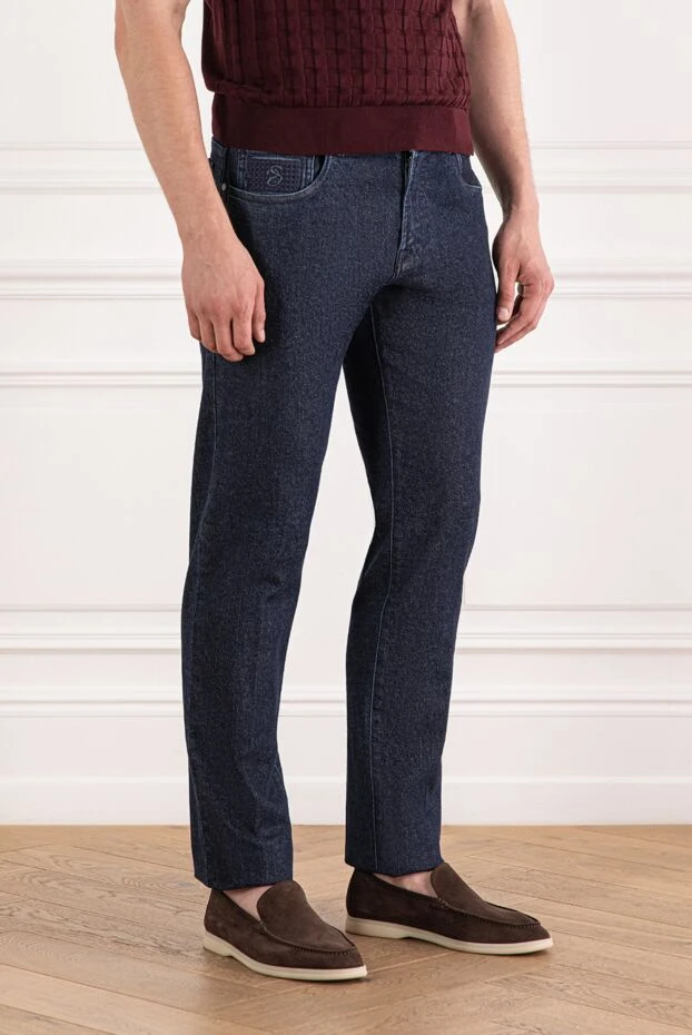Scissor Scriptor jeans with a light bleach effect and textured tone 189746 - photo 3