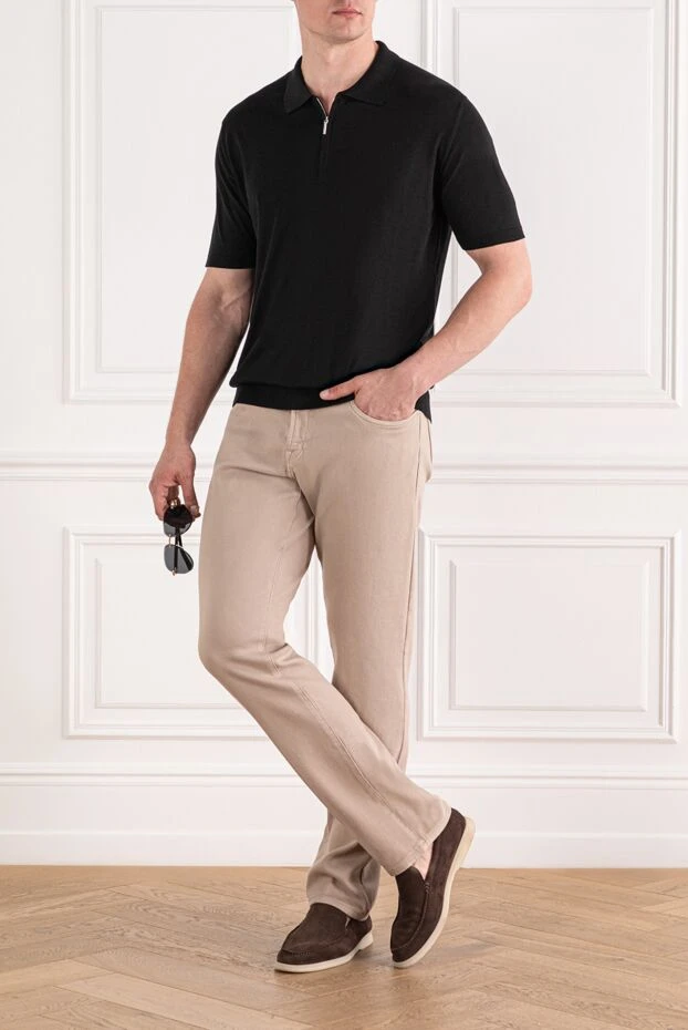 Scissor Scriptor the delicate tone of cotton denim from scissor scriptor makes the image light and relaxed. the model with a comfortable fit and a classic belt is complemented by functional pockets and contrasting fittings. the elastic fabric guarantees a soft fit without 189751 - photo 2