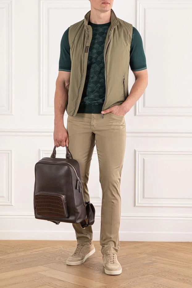 Scissor Scriptor light beige jeans with branded embroidery on the pocket 189753 - photo 2