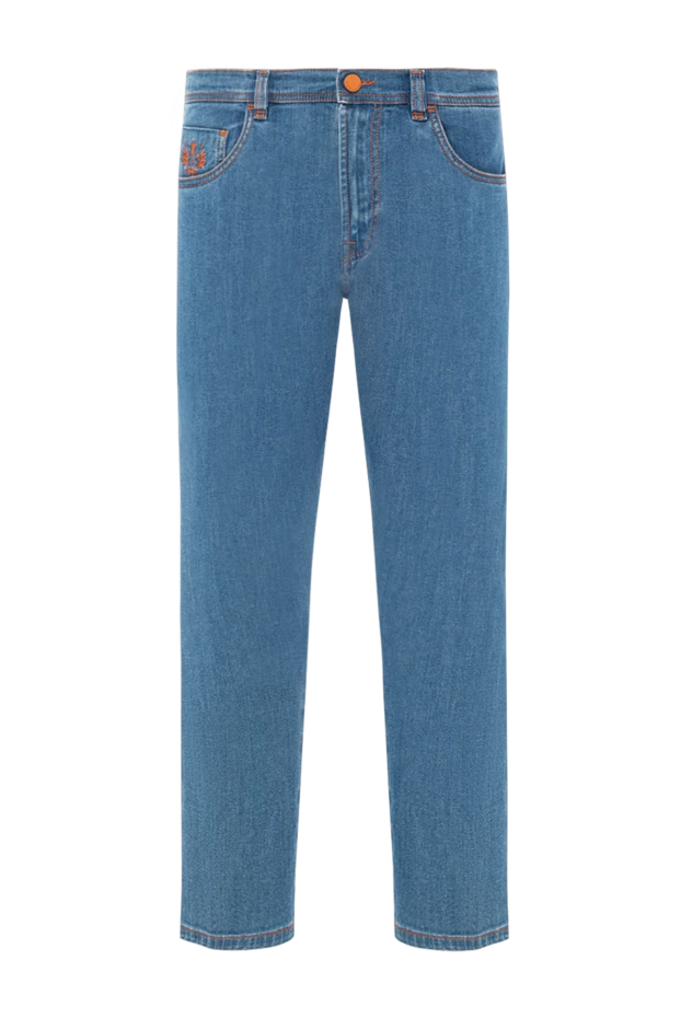 Scissor Scriptor straight leg indigo jeans with decorative trim and contrast stitching 189780 - photo 1