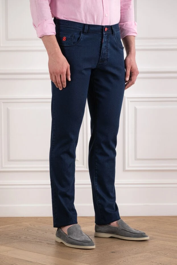 Scissor Scriptor jeans made of thick denim with an emphasis on contrast stitching 189795 - photo 3