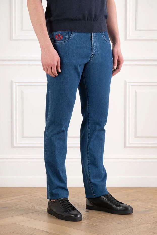 Scissor Scriptor blue jeans with decorative red stitching 189798 - photo 3