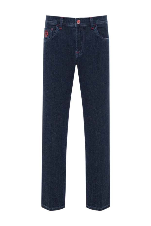 Scissor Scriptor dark blue jeans with red embroidery and suede label 189814 - photo 1