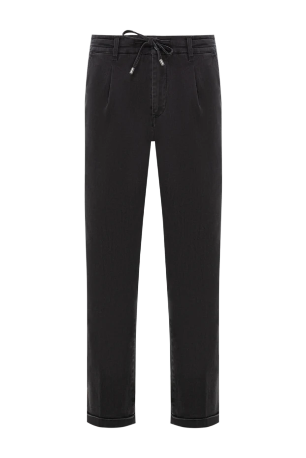 Scissor Scriptor black cotton jeans with drawstring waistband and turn-ups 189827 - photo 1