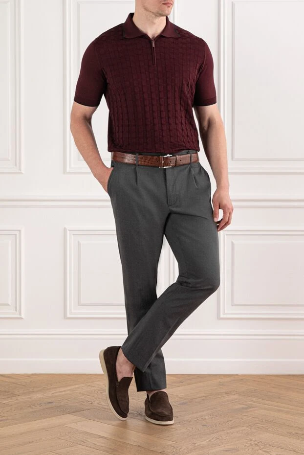 Scissor Scriptor классические тёмно-серые брюки из мягкой шерстяной ткани с защипами 189862 - фото 2