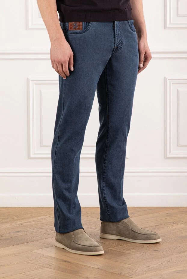 Scissor Scriptor straight leg jeans in heavy denim with signature leather patch 189902 - photo 3