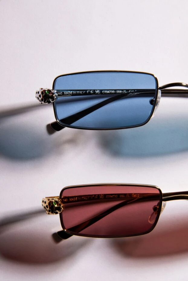 Cartier солнцезащитные очки panthere в металлической оправе с гладкой серебристой отделкой 189912 - фото 3