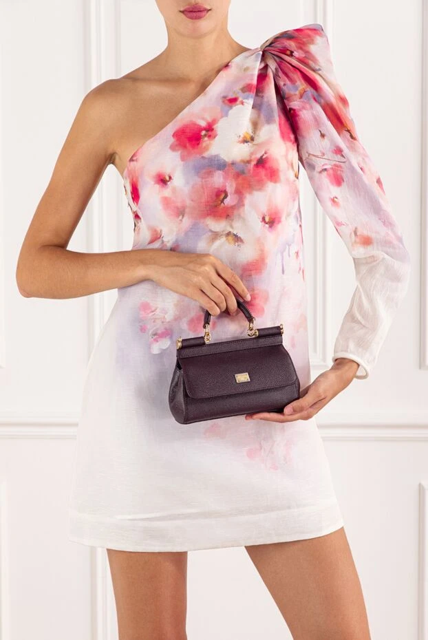 Dolce & Gabbana small sicily bag with short handle burgundy 189938 - photo 2