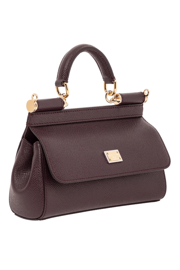 Dolce & Gabbana small sicily bag with short handle burgundy 189938 - photo 3