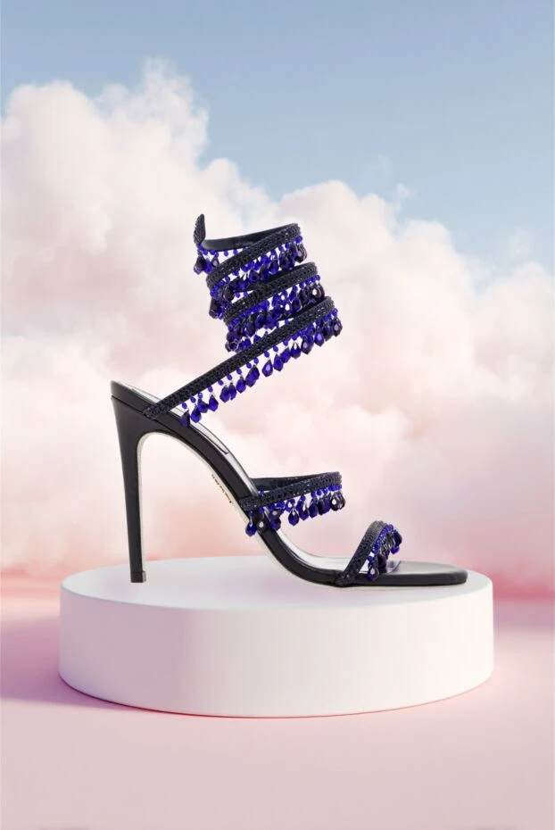 Rene Caovilla rene caovilla sapphire crystal fringe wrap strap sandals 189951 - photo 2