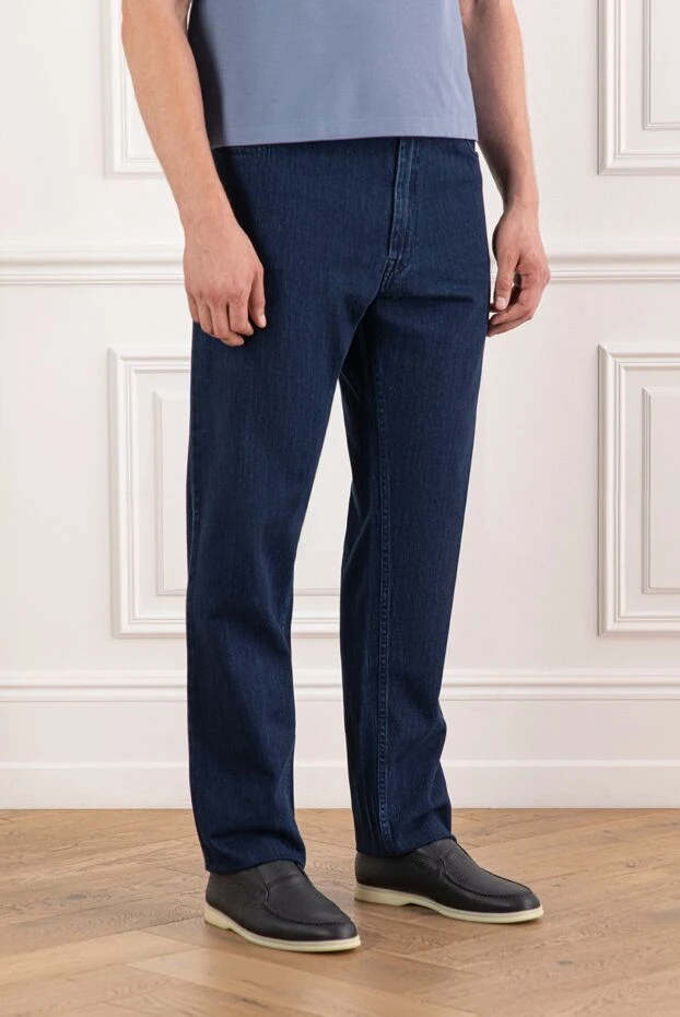 Brioni rich indigo cotton jeans with minimal trim 189993 - photo 3