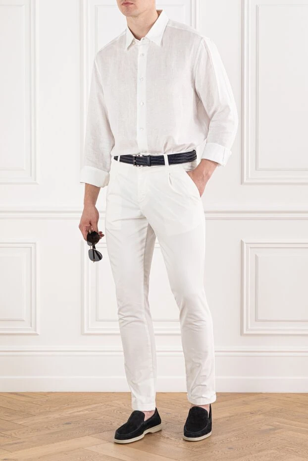 Brioni white linen shirt in a classic cut 190005 - photo 2