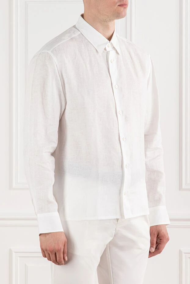 Brioni white linen shirt in a classic cut 190005 - photo 3