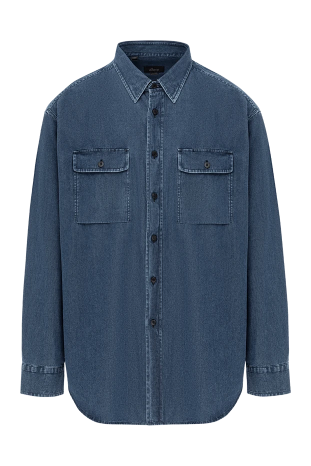 Brioni denim style shirt made of thick cotton with patch pockets 195688 - photo 1