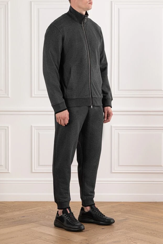 Brioni спортивний костюм з м'якого матеріалу у кольорі графіт 190068 - фото 3