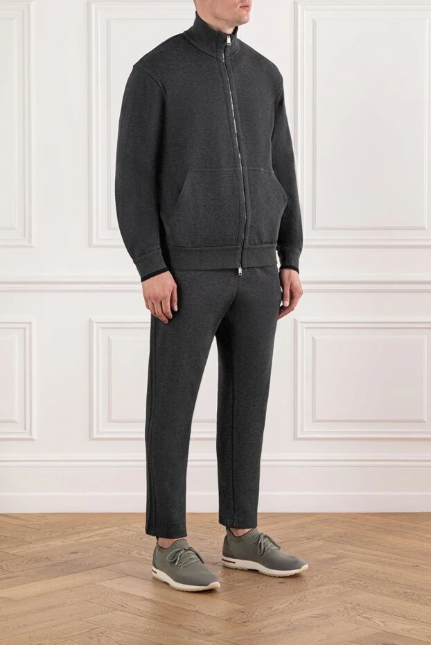 Brioni затишний спортивний костюм із еластичними манжетами та гладкою фактурою 190069 - фото 3